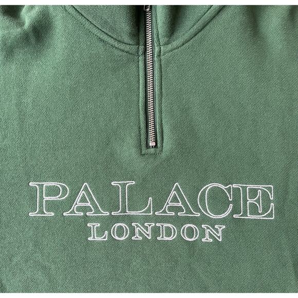 Men’s Palace London Half-Zip Sweatshirt – Forest Green Size Large – NWT - Picture 4 of 6